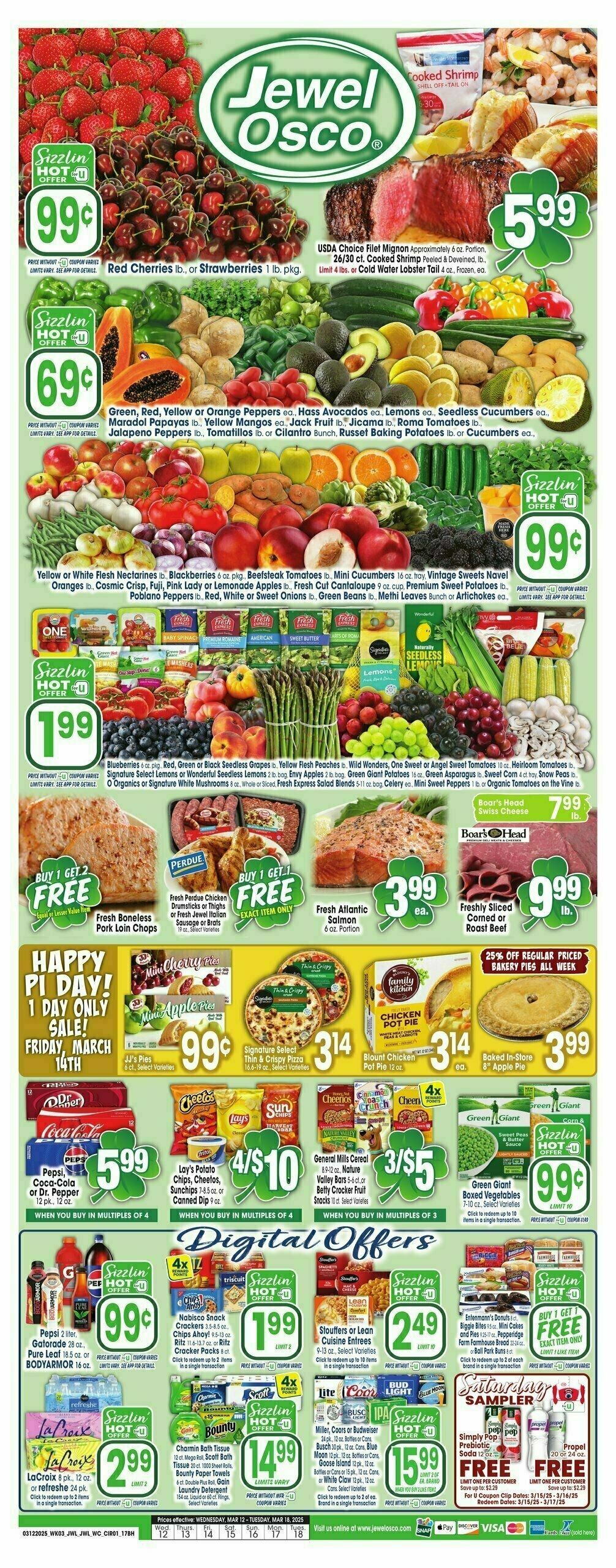 Jewel Osco Weekly Ad from March 12