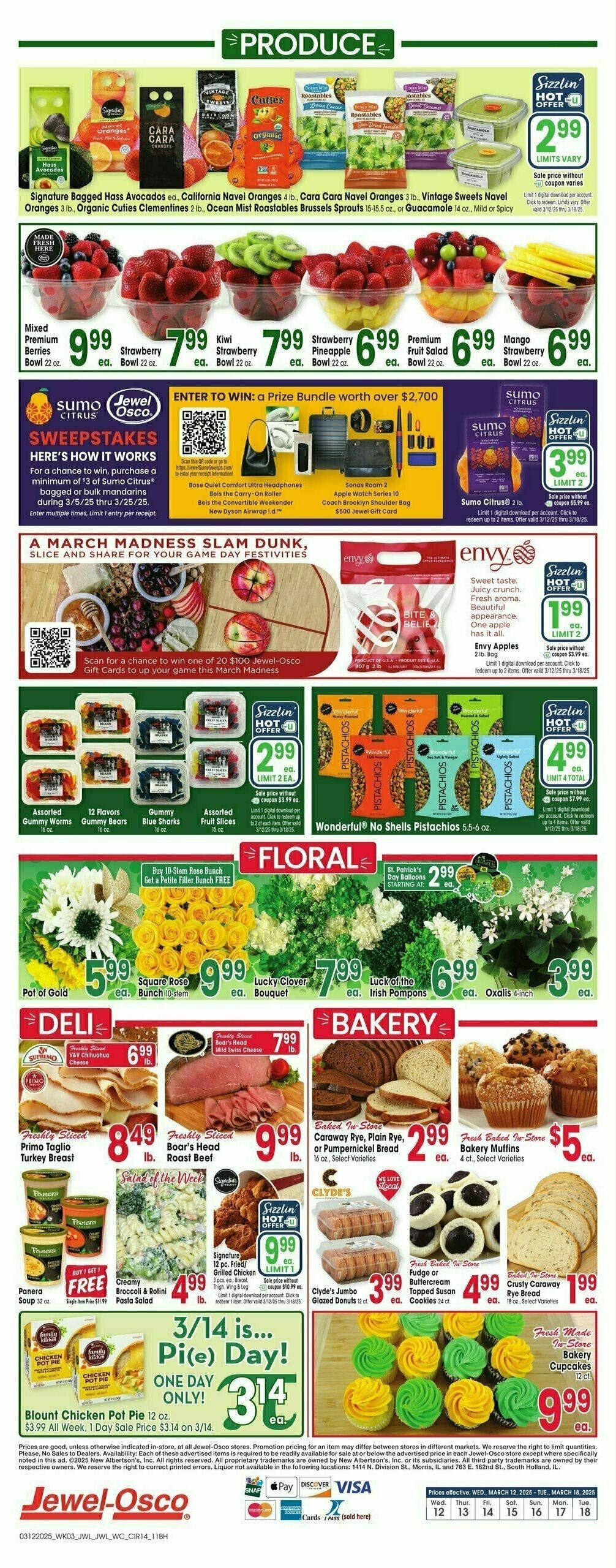 Jewel Osco Weekly Ad from March 12