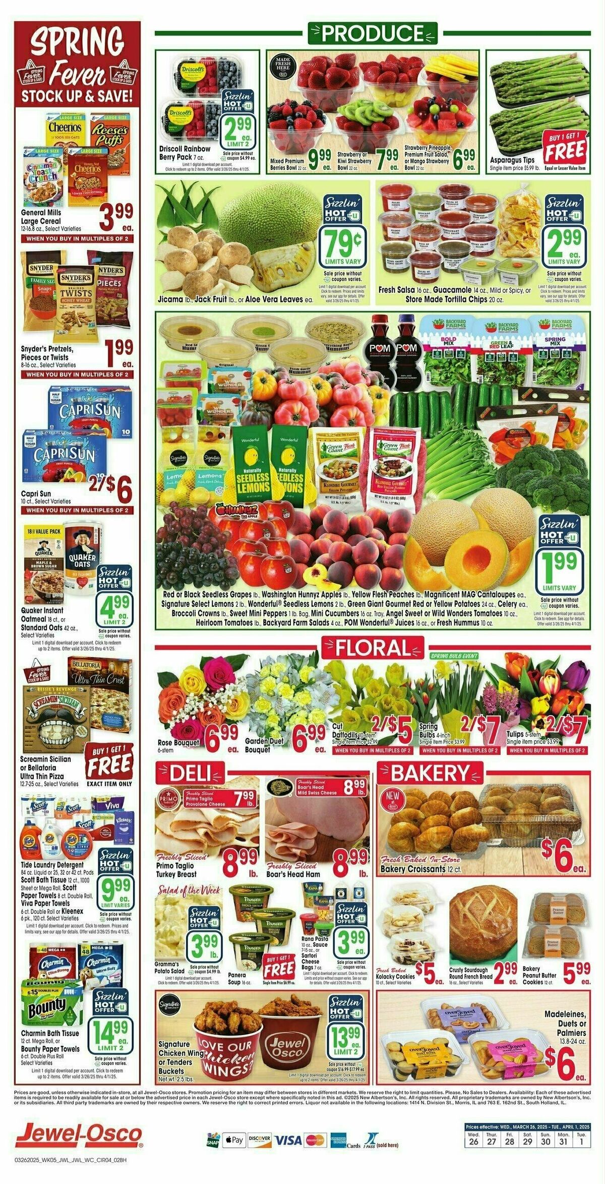 Jewel Osco Weekly Ad from March 26