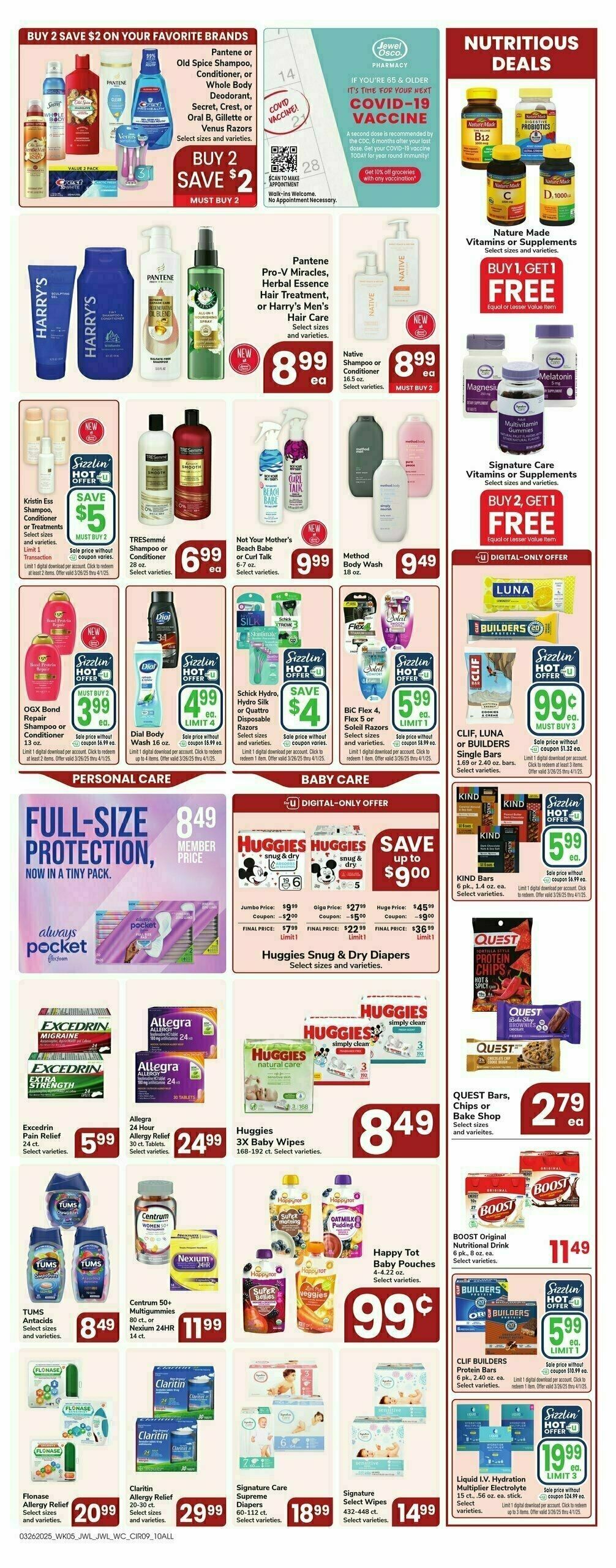 Jewel Osco Weekly Ad from March 26