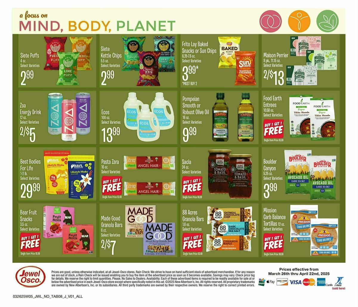 Jewel Osco Organics Guide Weekly Ad from March 26