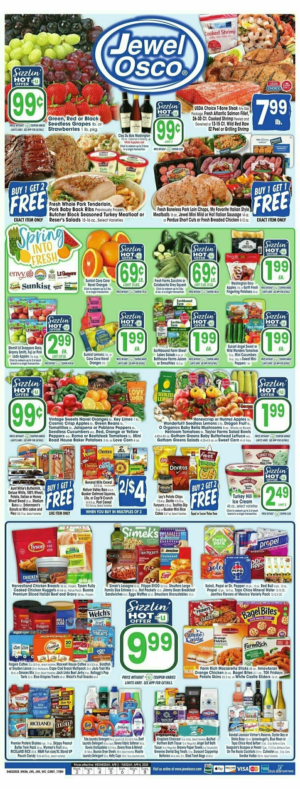Jewel Osco Weekly Ad from April 2
