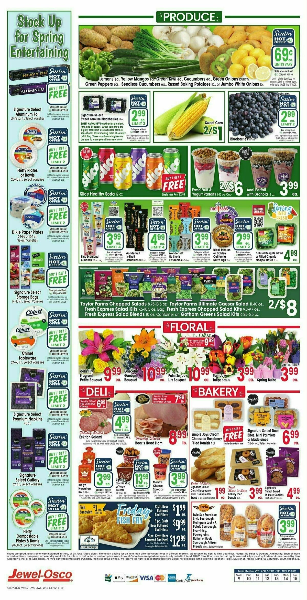 Jewel Osco Weekly Ad from April 9