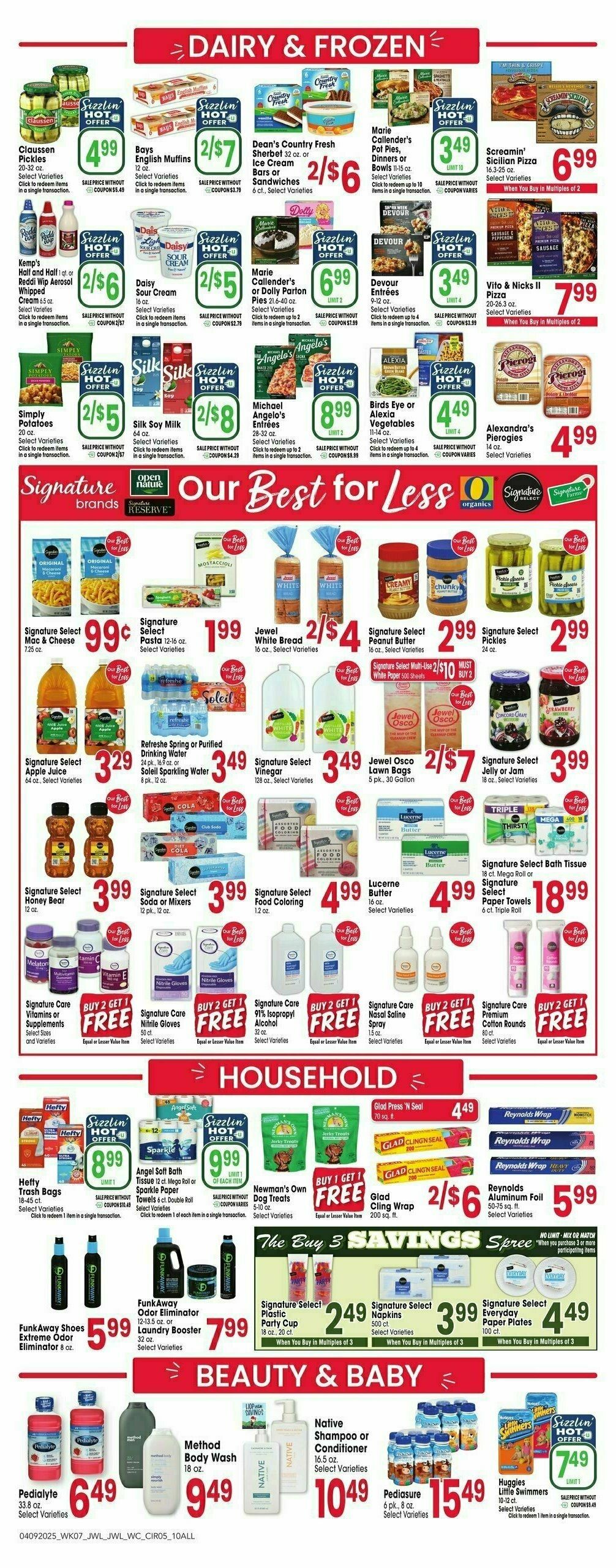 Jewel Osco Weekly Ad from April 9