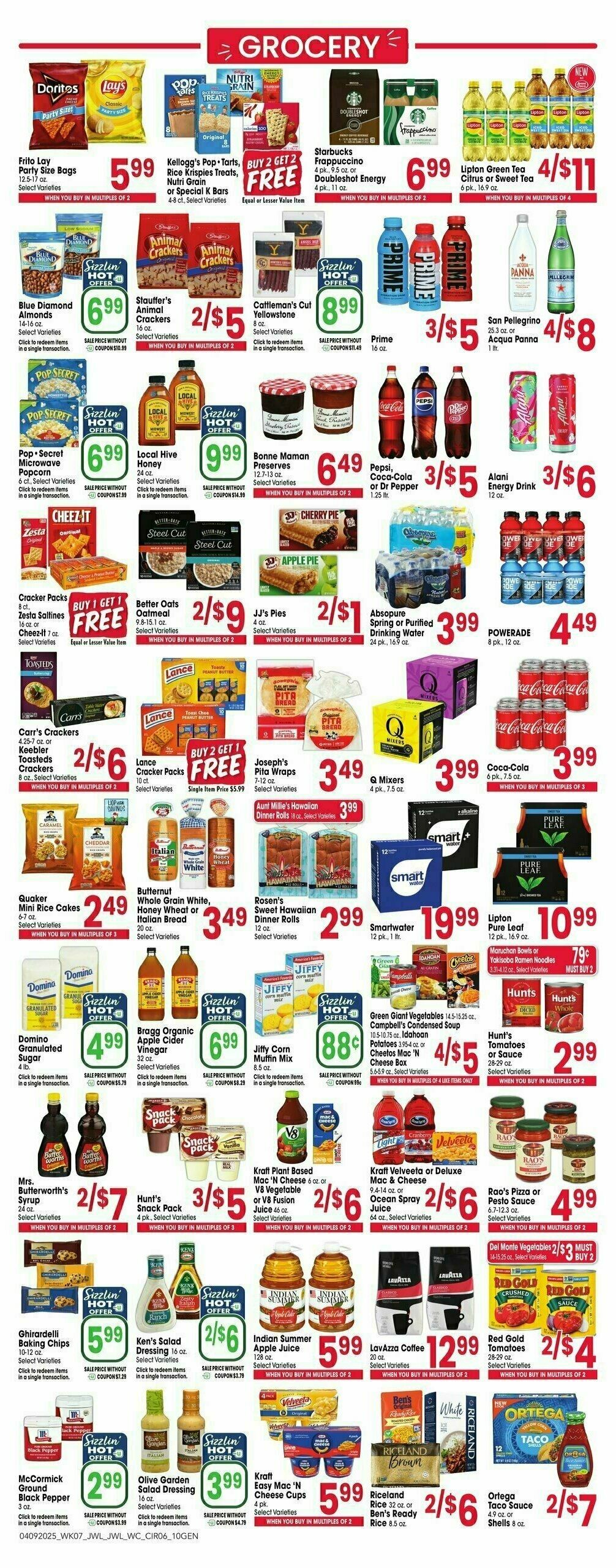 Jewel Osco Weekly Ad from April 9