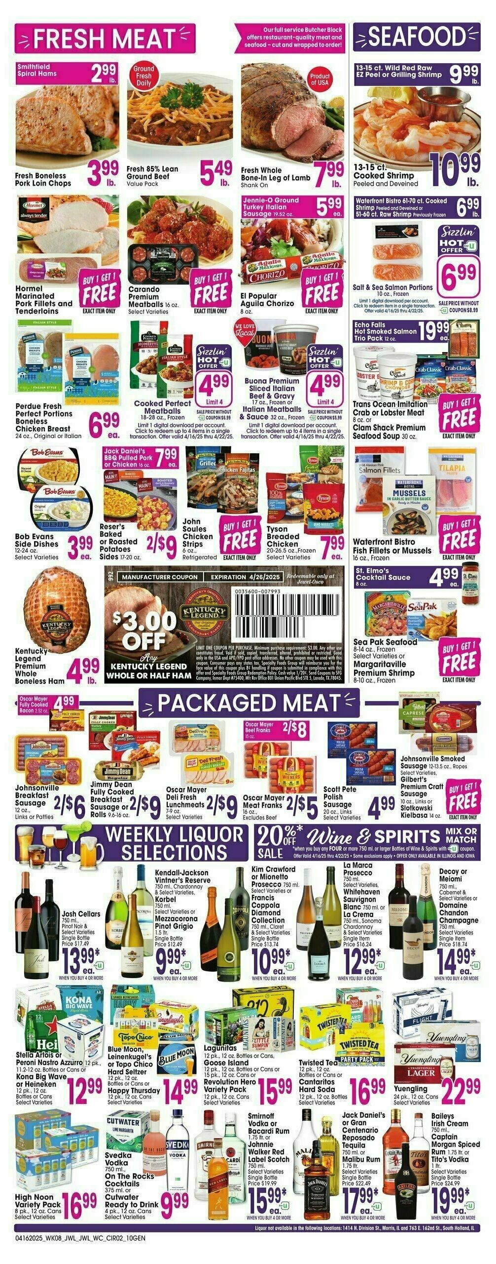 Jewel Osco Weekly Ad from April 16