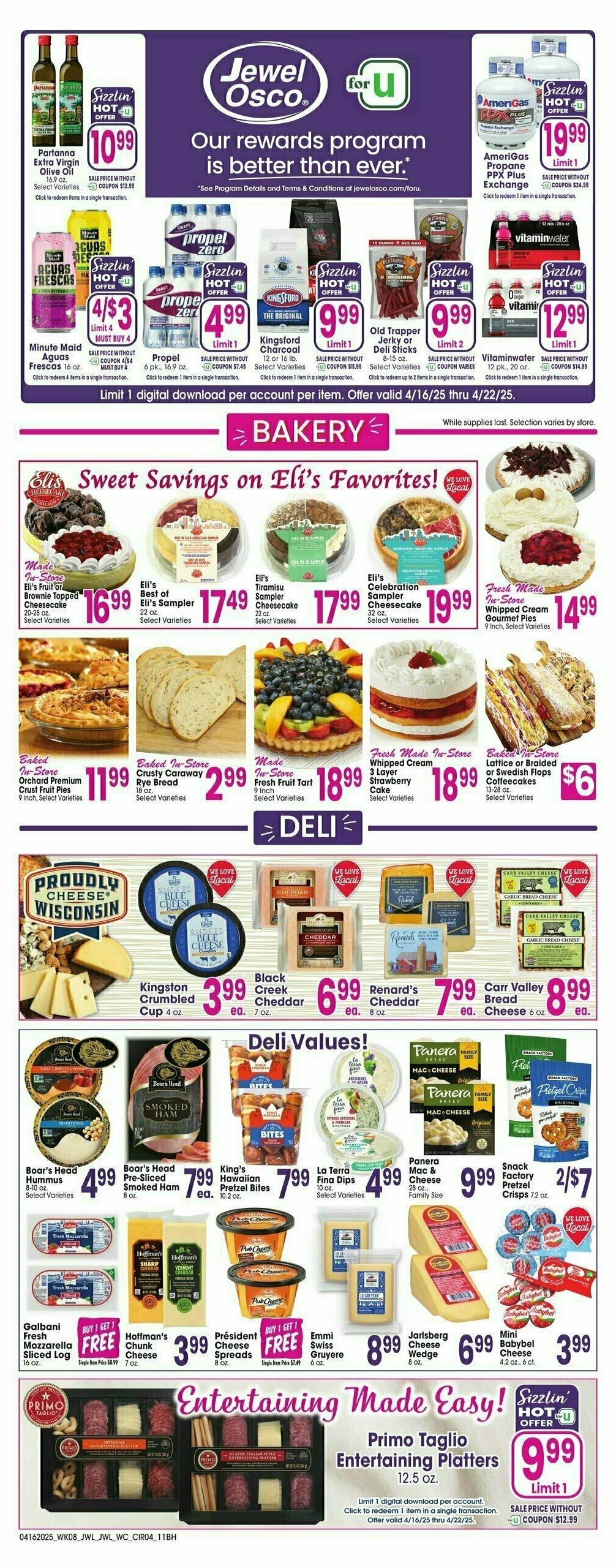 Jewel Osco Weekly Ad from April 16