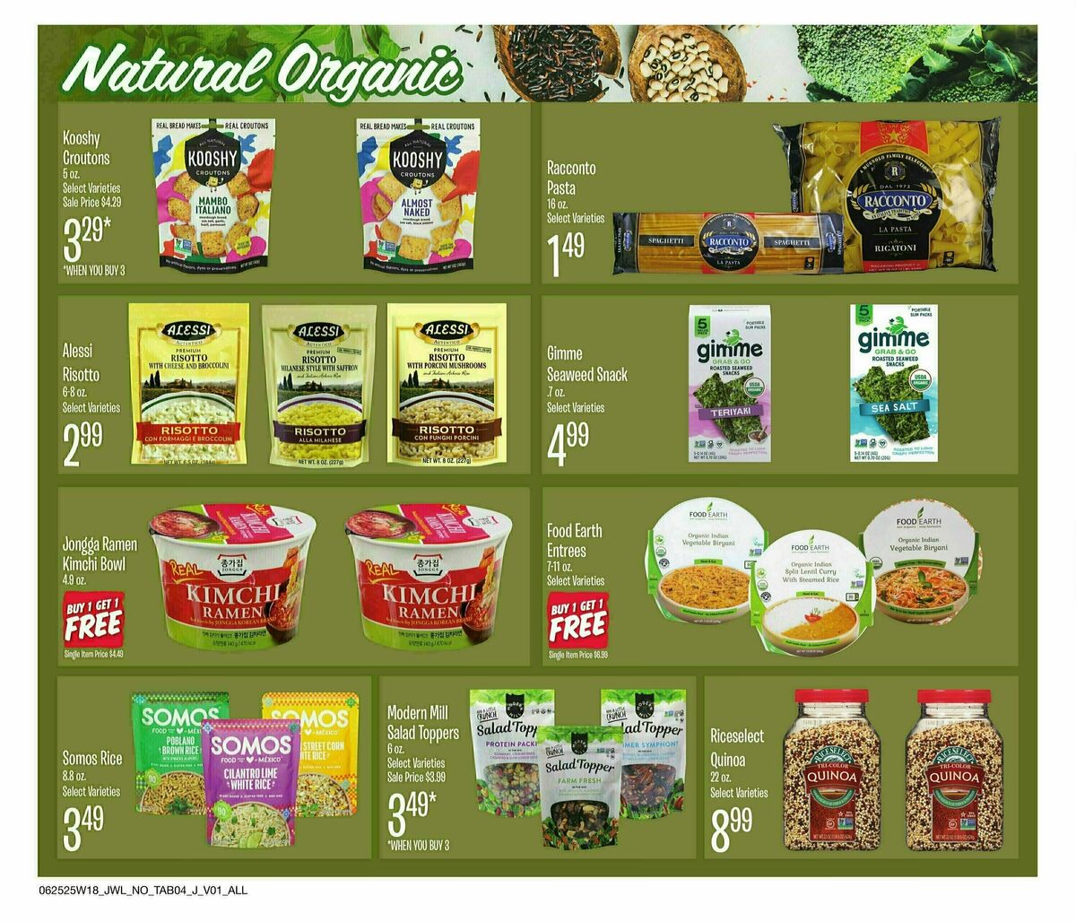 Jewel Osco Organics Guide Weekly Ad from June 25