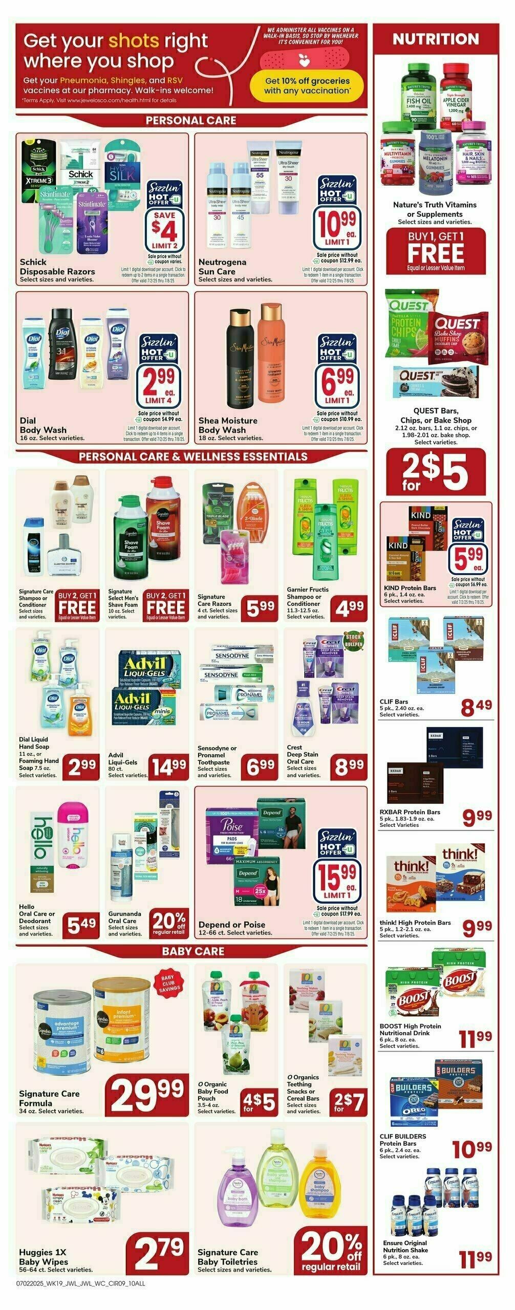 Jewel Osco Weekly Ad from July 2