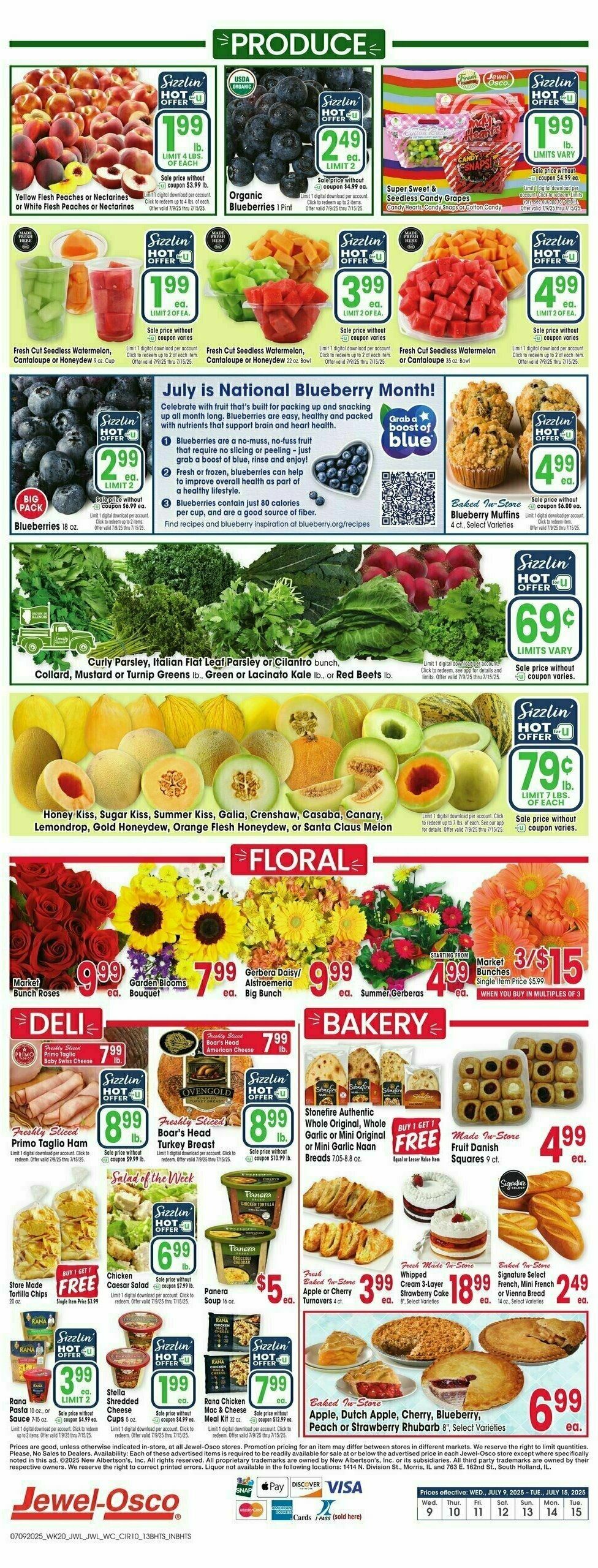 Jewel Osco Weekly Ad from July 9