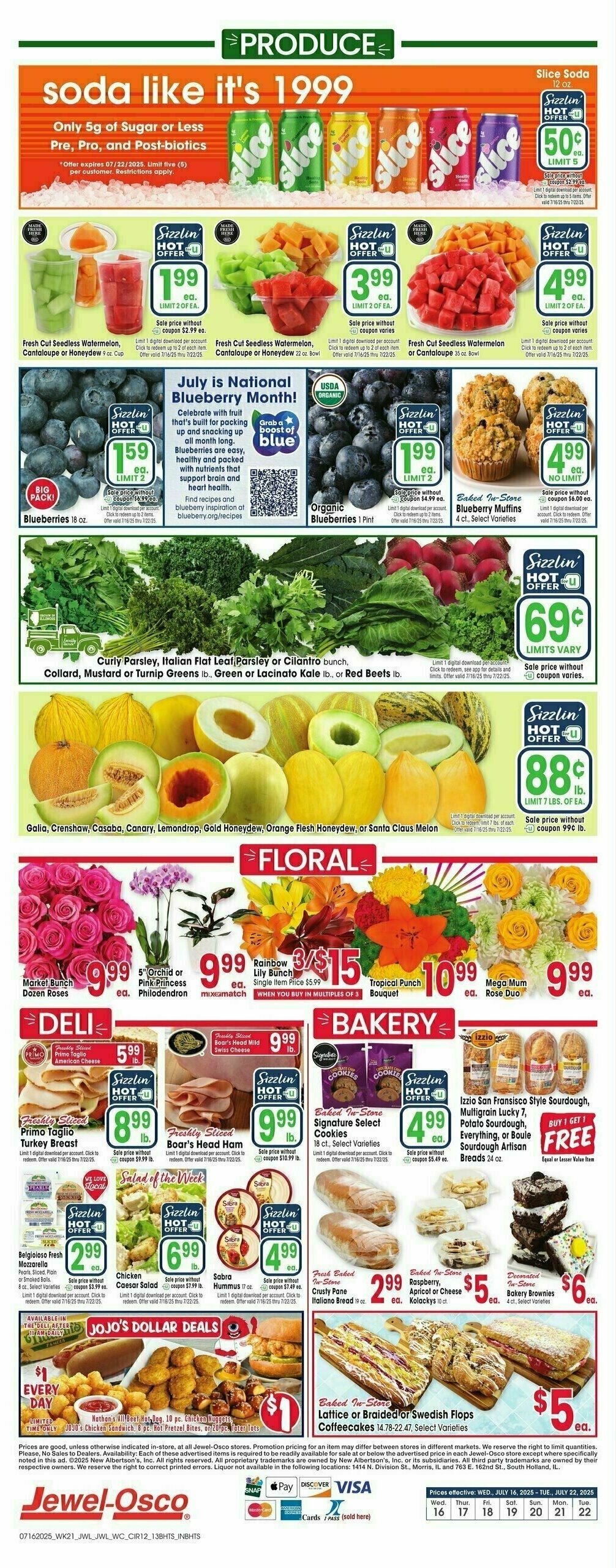 Jewel Osco Weekly Ad from July 16
