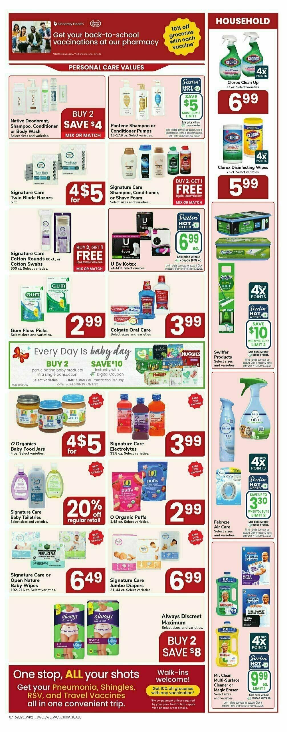 Jewel Osco Weekly Ad from July 16