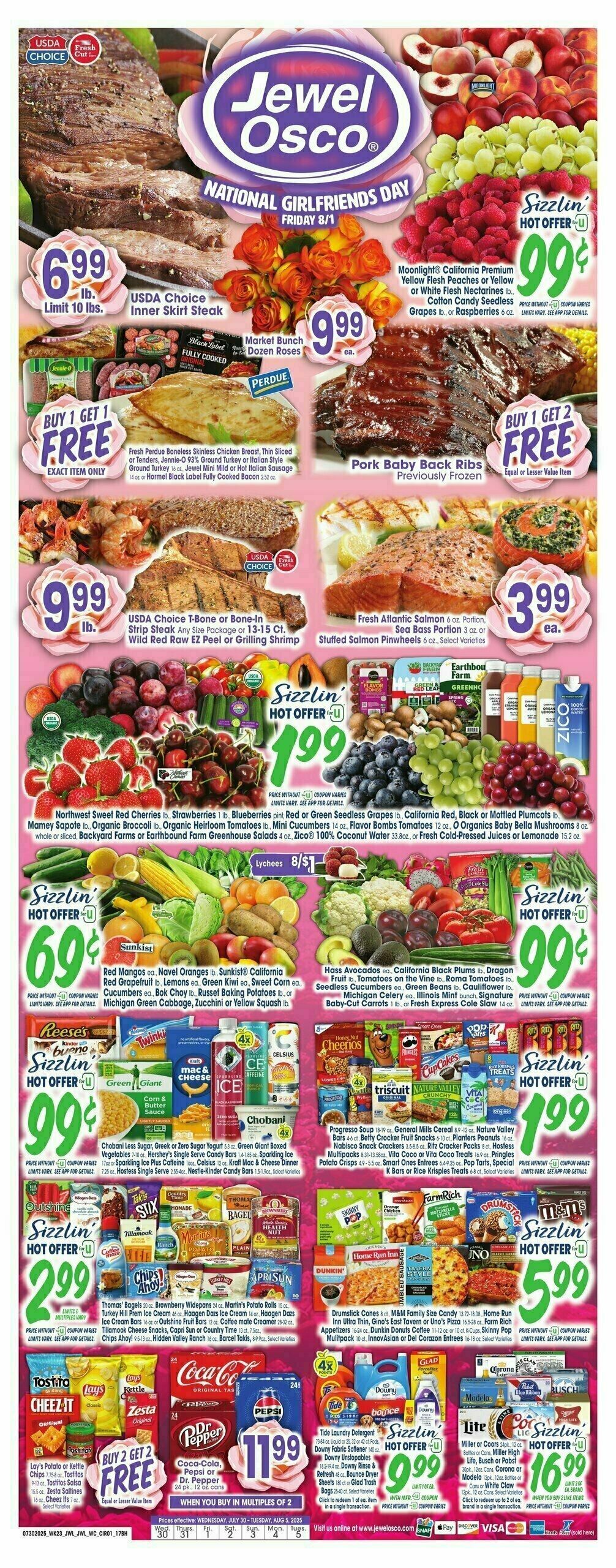 Jewel Osco Weekly Ad from July 30