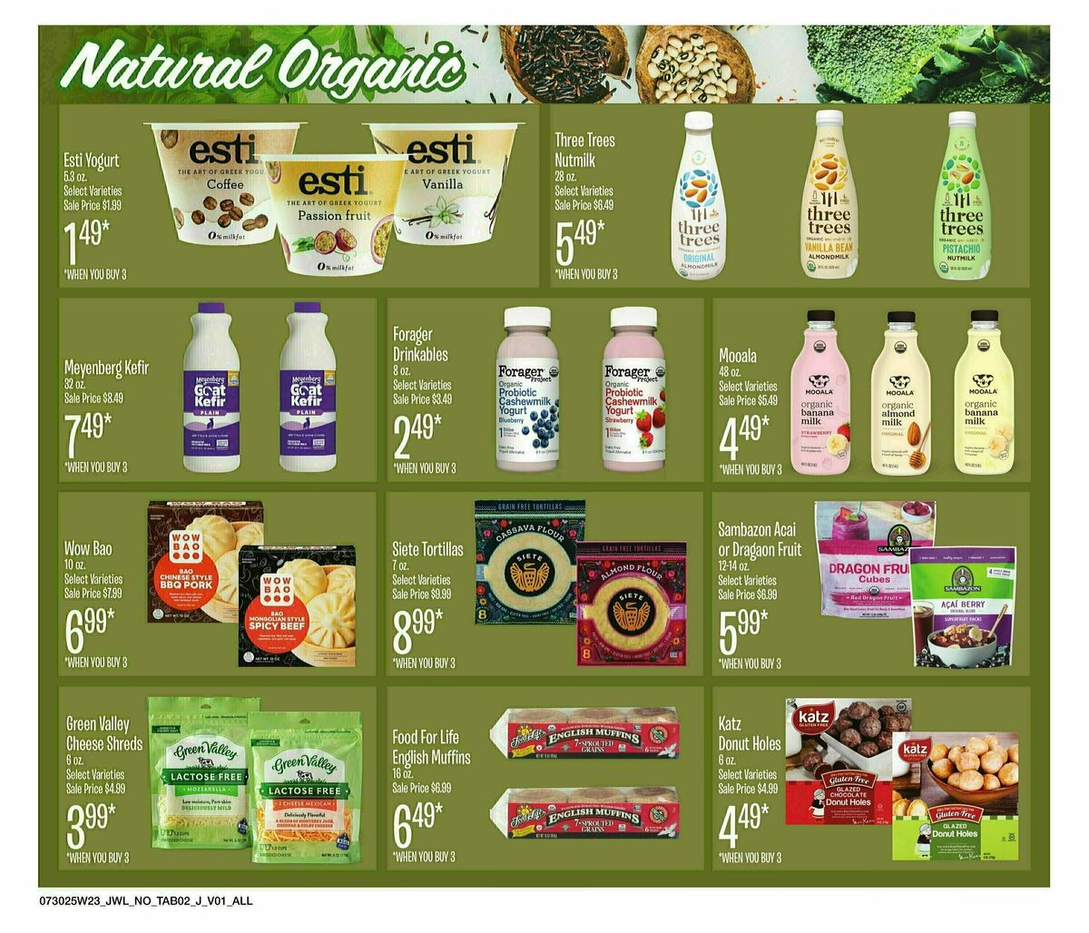 Jewel Osco Organics Guide Weekly Ad from July 30
