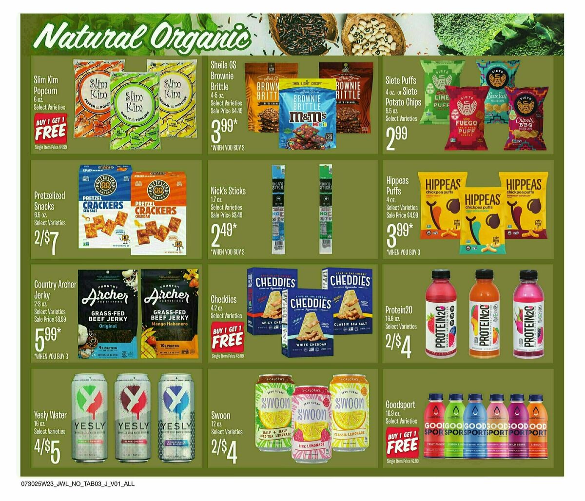 Jewel Osco Organics Guide Weekly Ad from July 30
