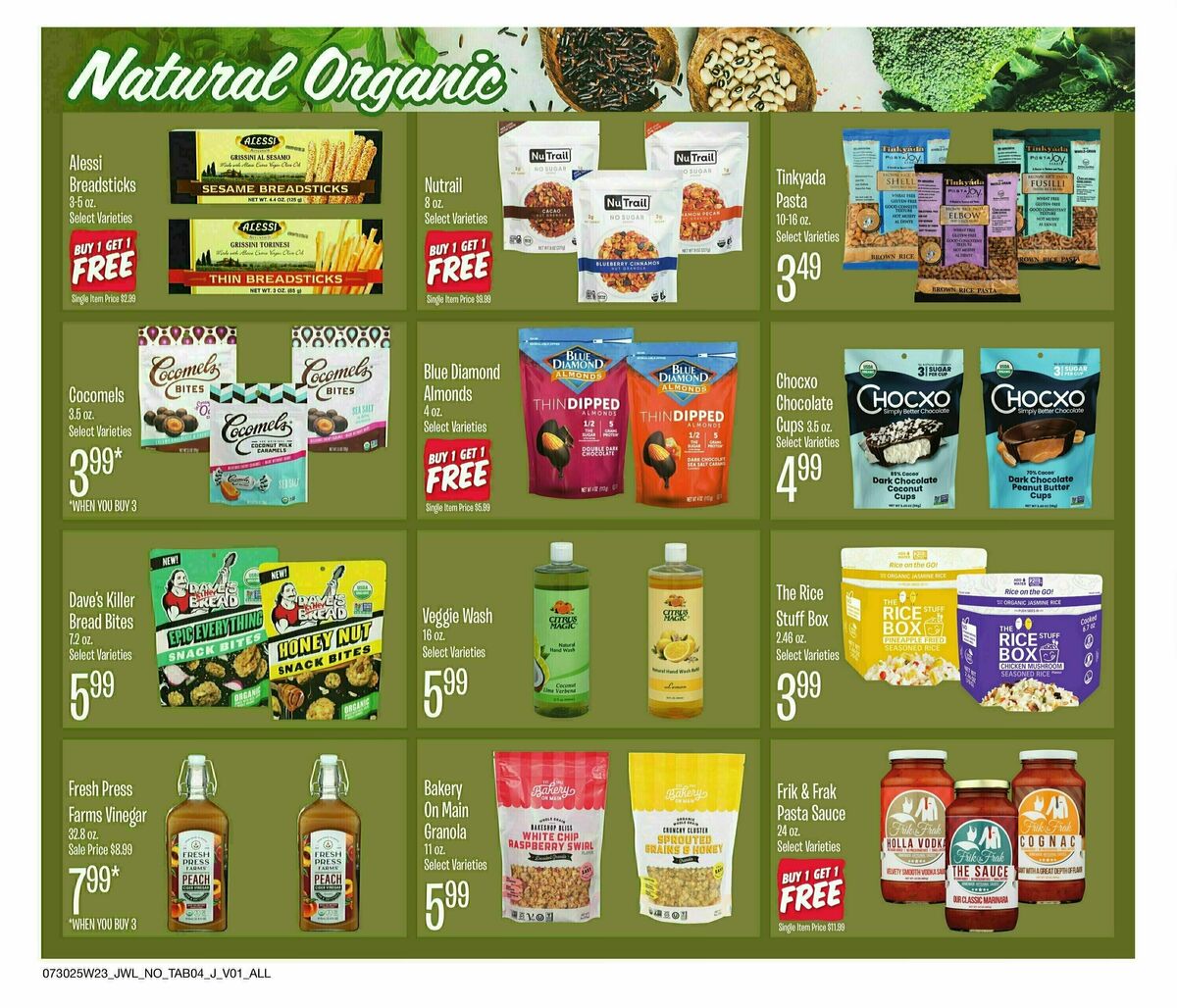 Jewel Osco Organics Guide Weekly Ad from July 30