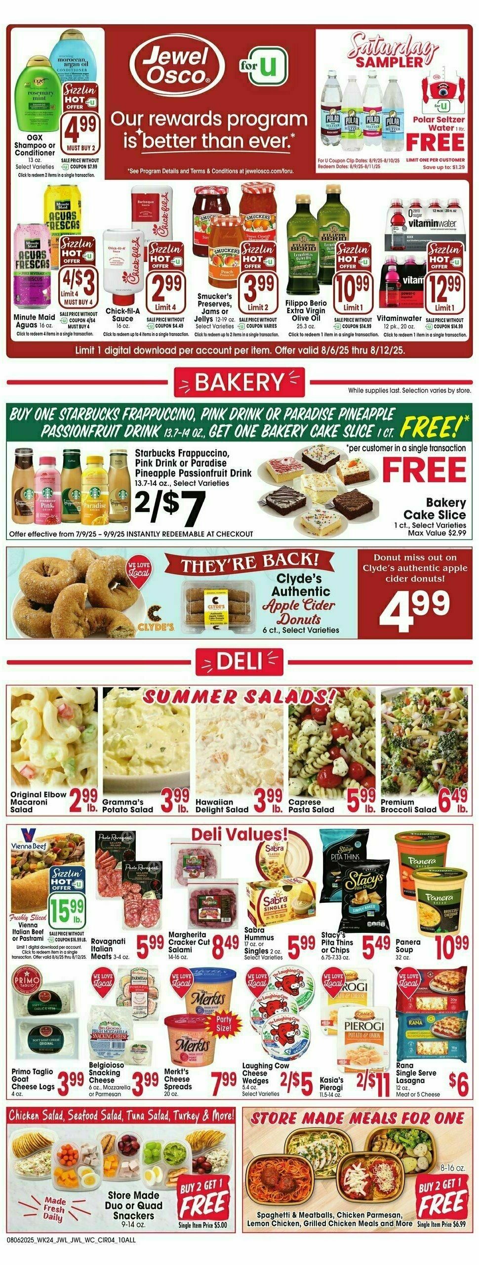 Jewel Osco Weekly Ad from August 6