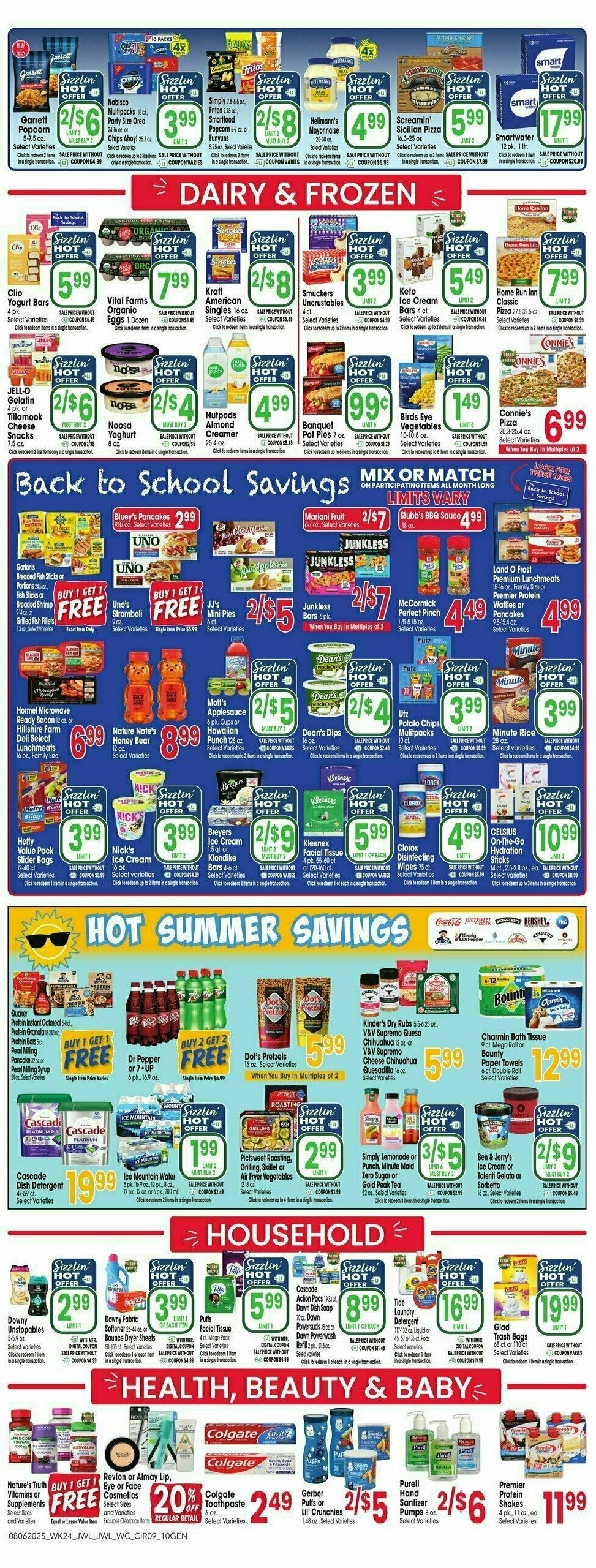 Jewel Osco Weekly Ad from August 6