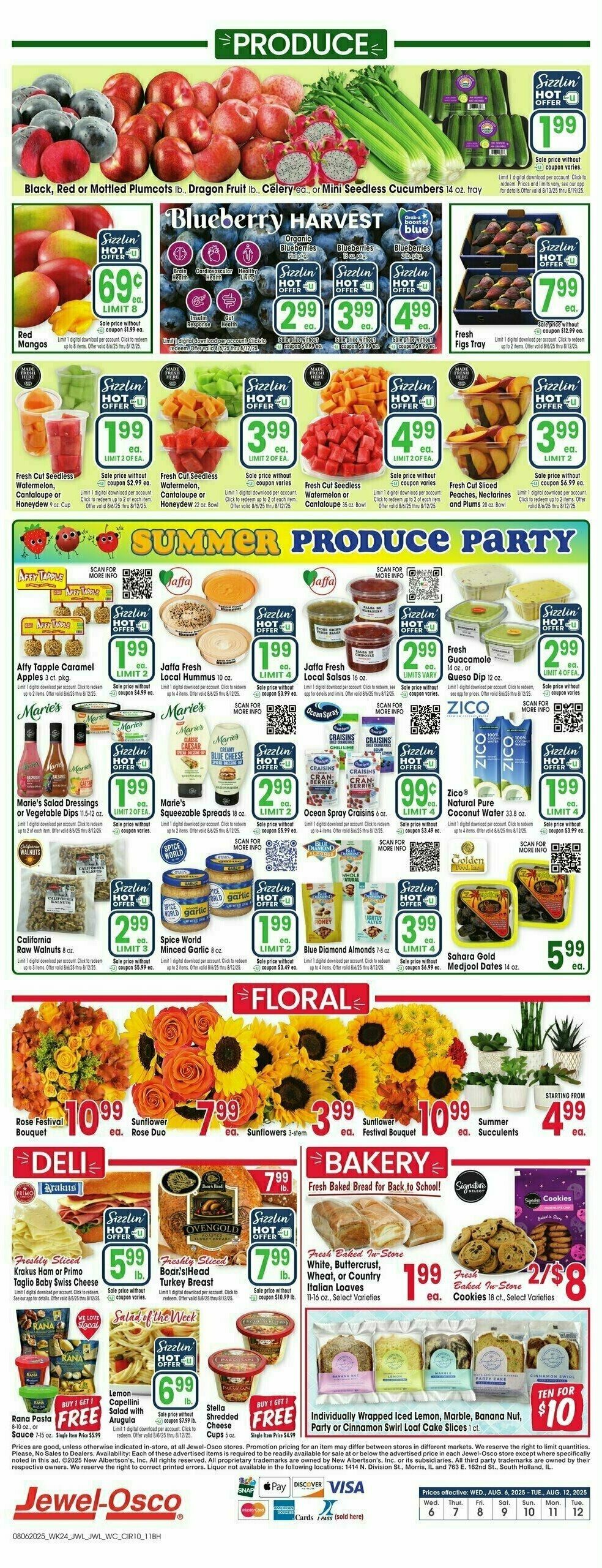 Jewel Osco Weekly Ad from August 6