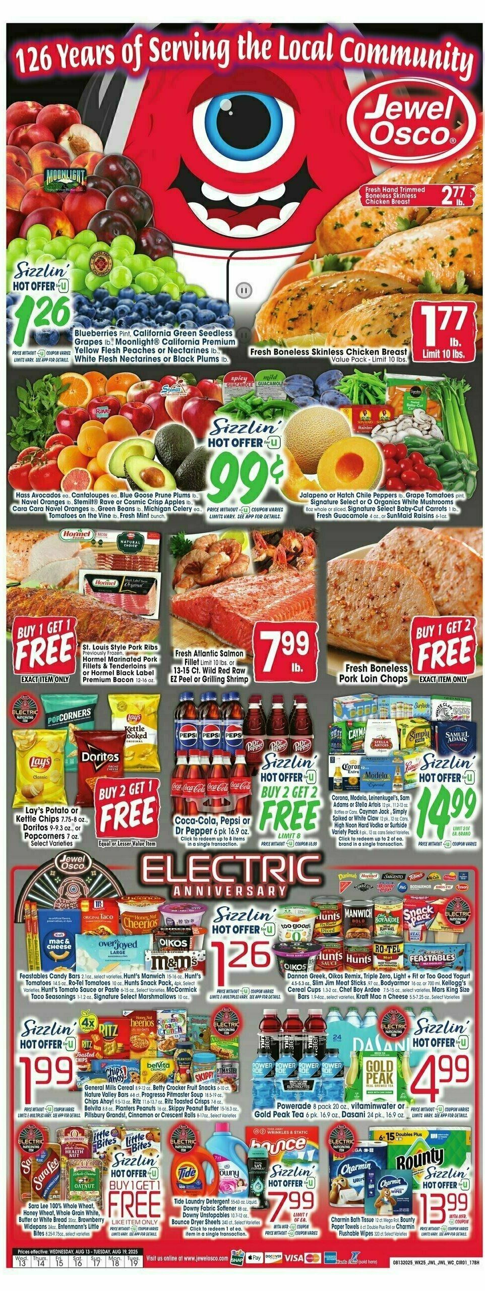 Jewel Osco Weekly Ad from August 13