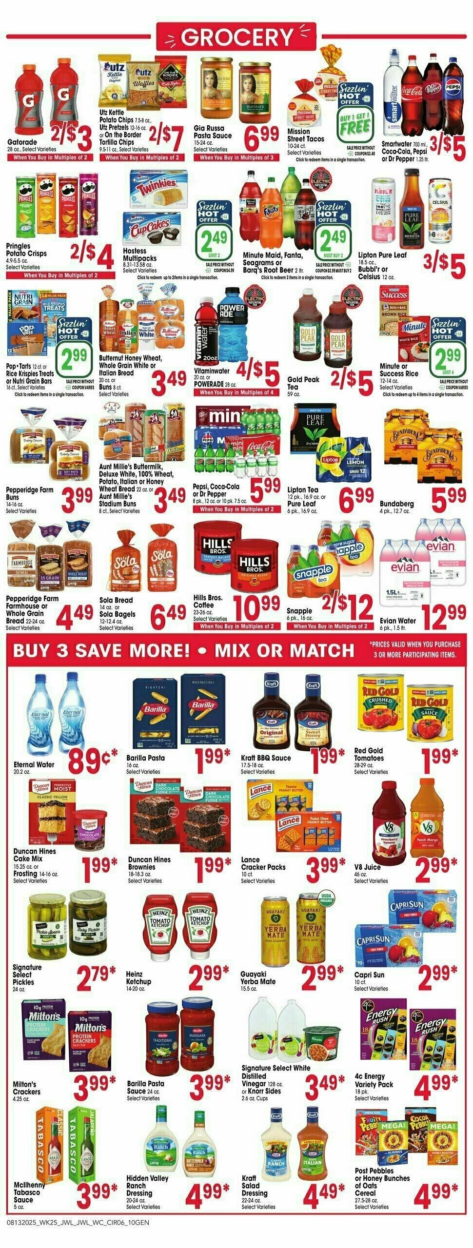 Jewel Osco Weekly Ad from August 13