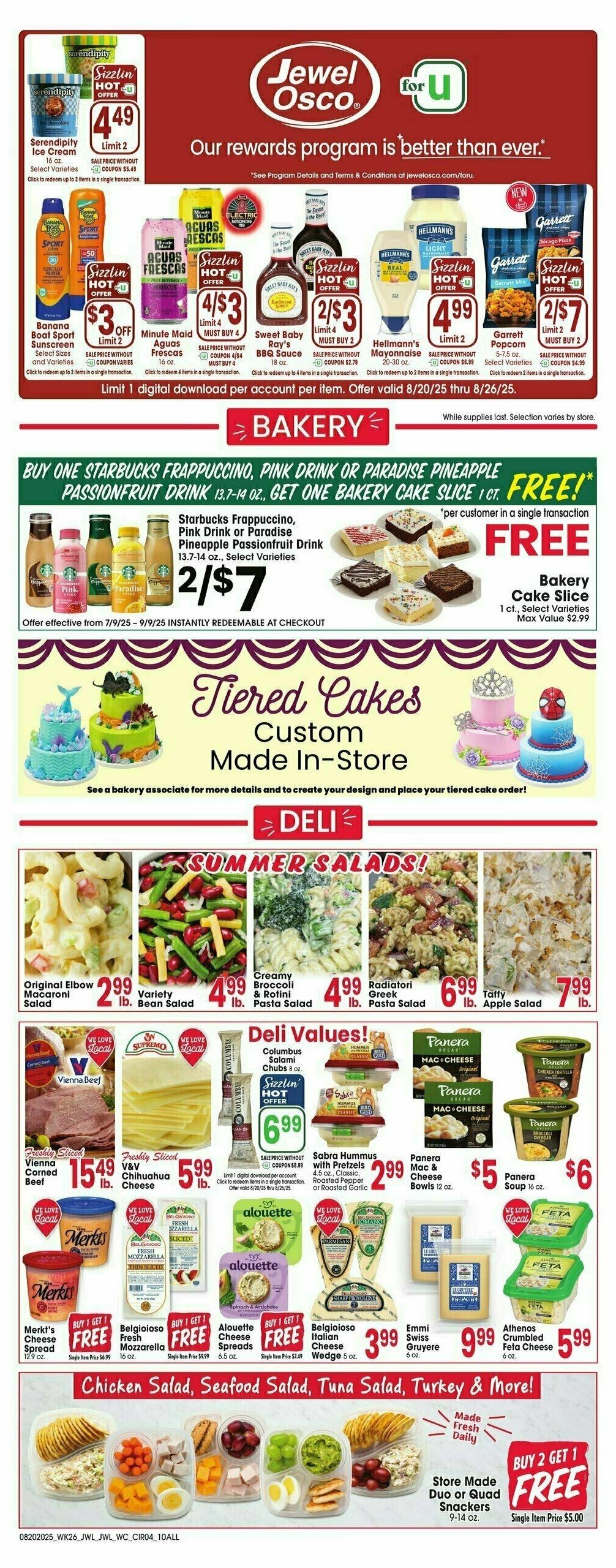 Jewel Osco Weekly Ad from August 20