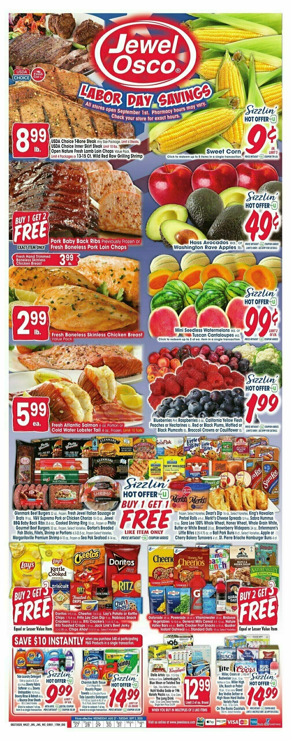 Jewel Osco Weekly Ad from August 27