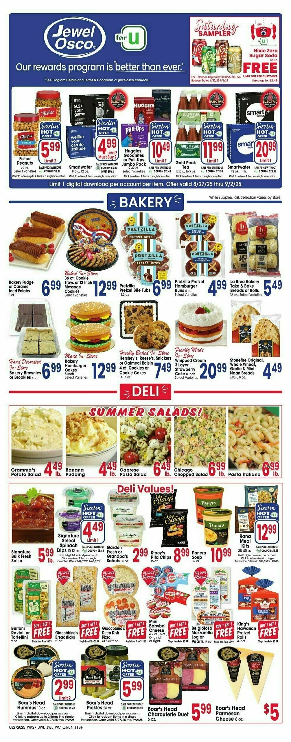 Jewel Osco Weekly Ad from August 27