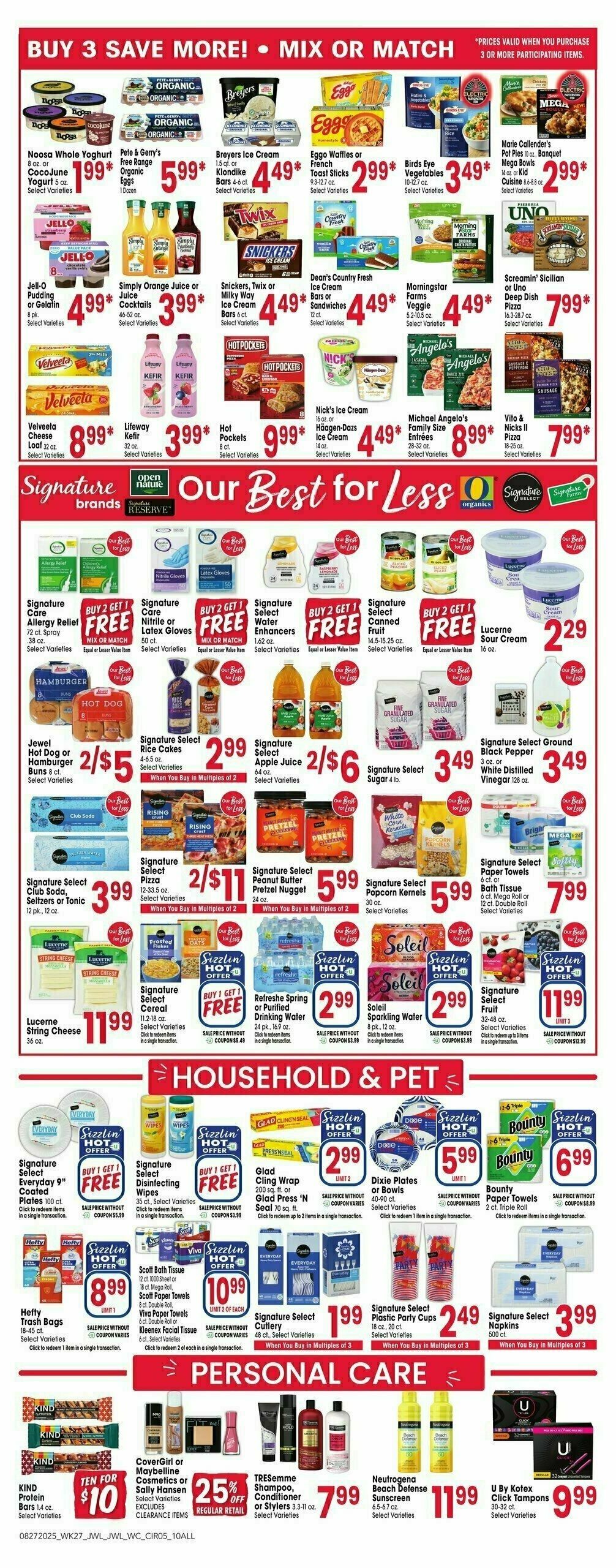 Jewel Osco Weekly Ad from August 27