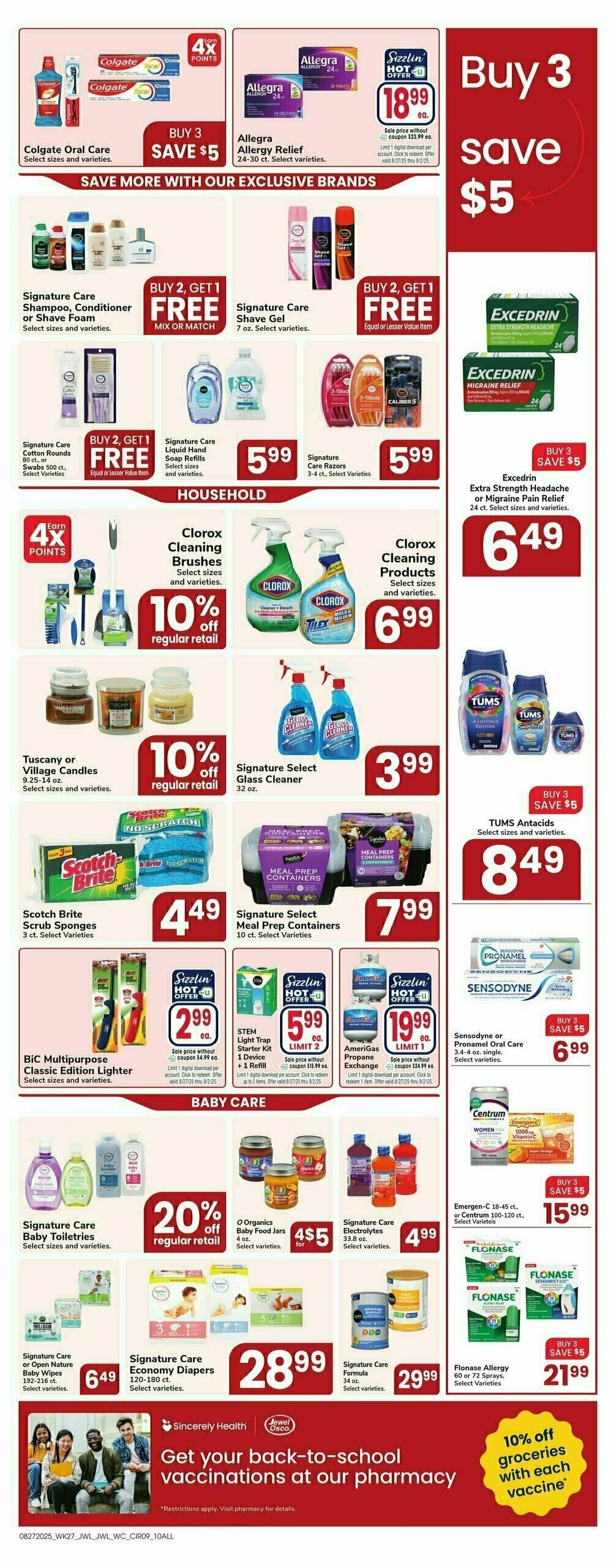 Jewel Osco Weekly Ad from August 27