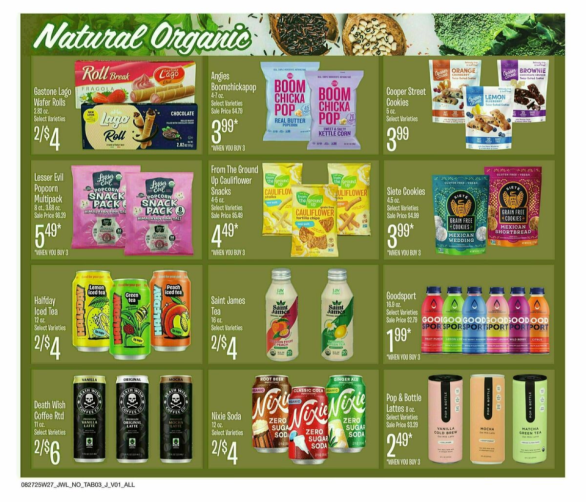 Jewel Osco Organics Guide Weekly Ad from August 27