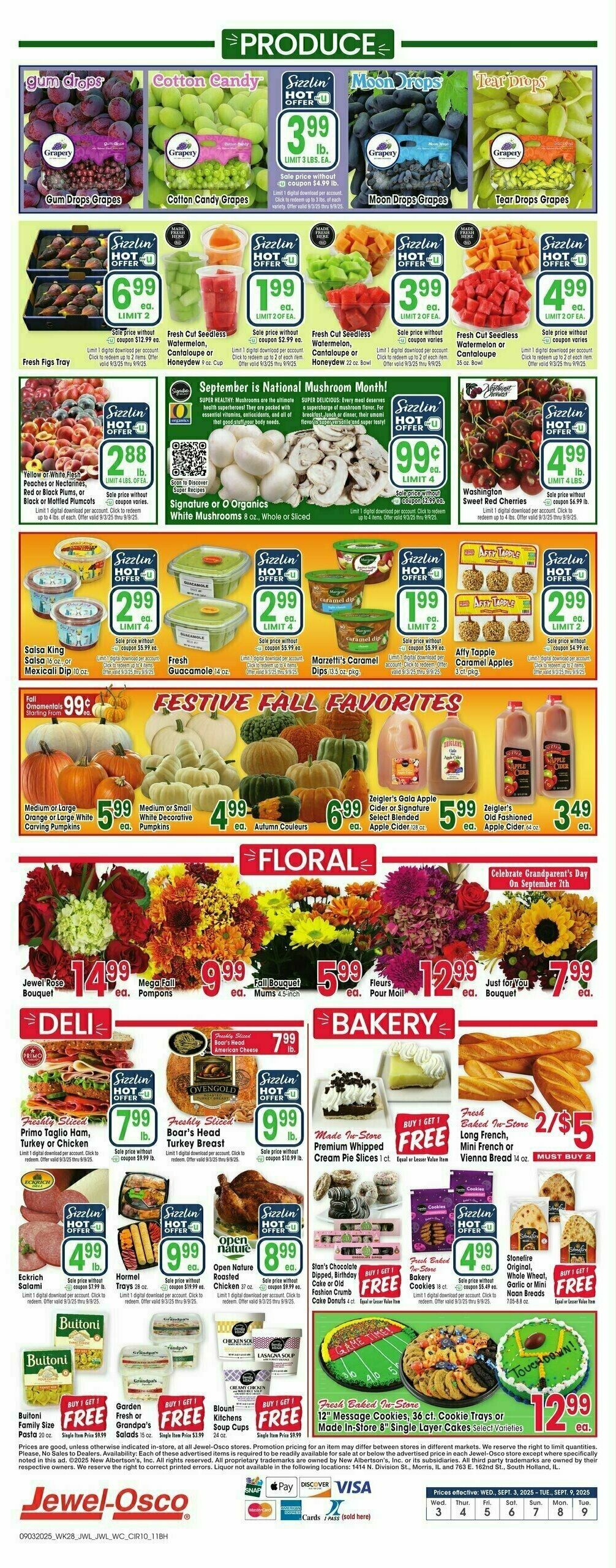 Jewel Osco Weekly Ad from September 3