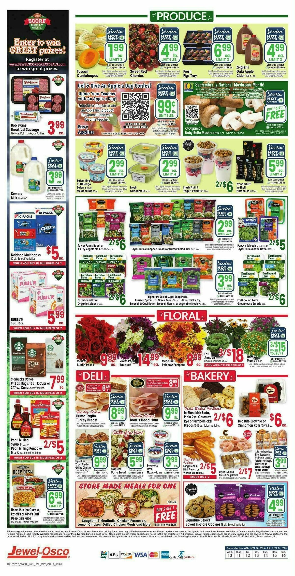 Jewel Osco Weekly Ad from September 10