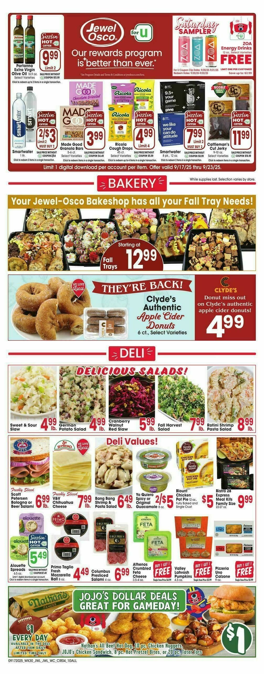 Jewel Osco Weekly Ad from September 17