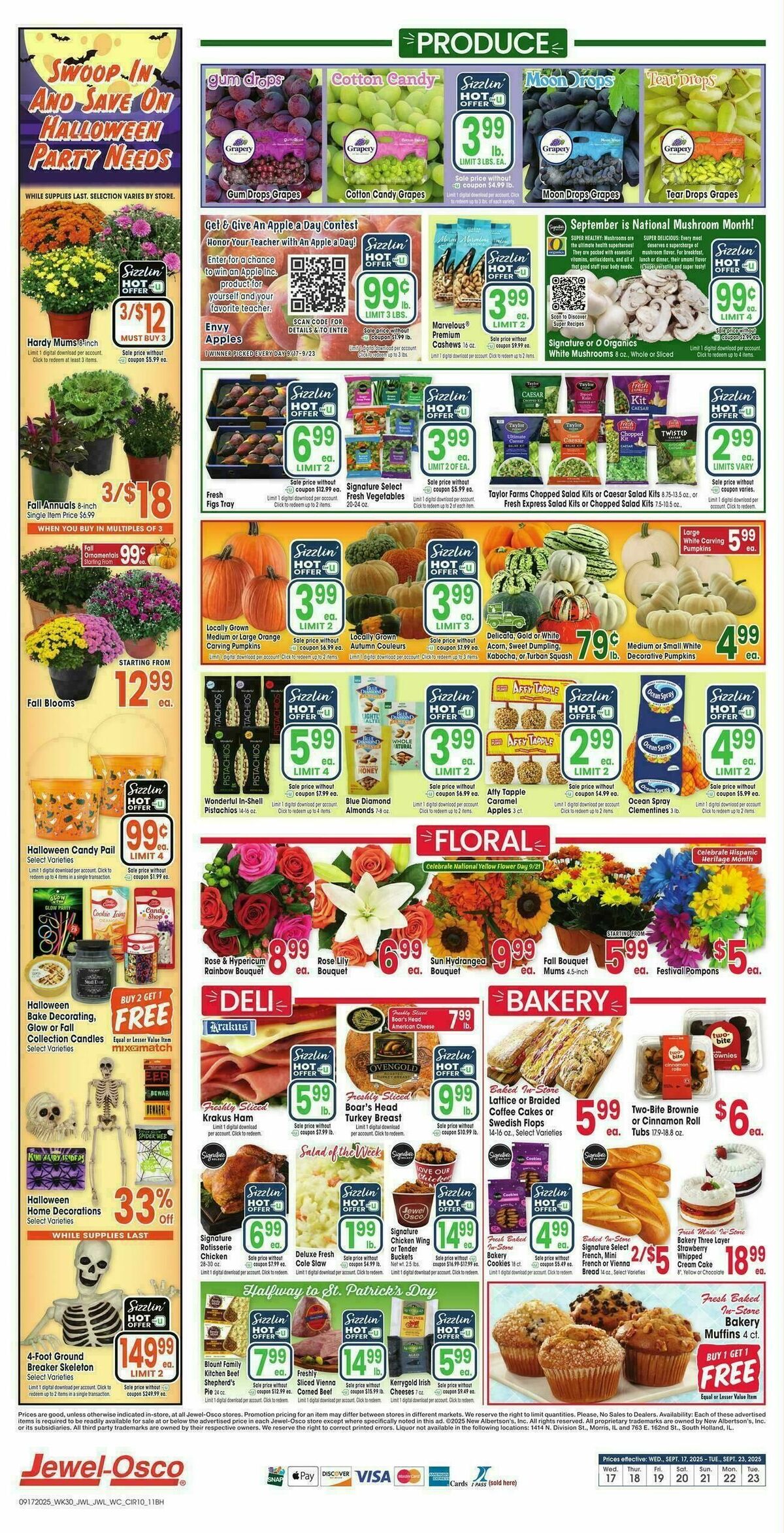 Jewel Osco Weekly Ad from September 17