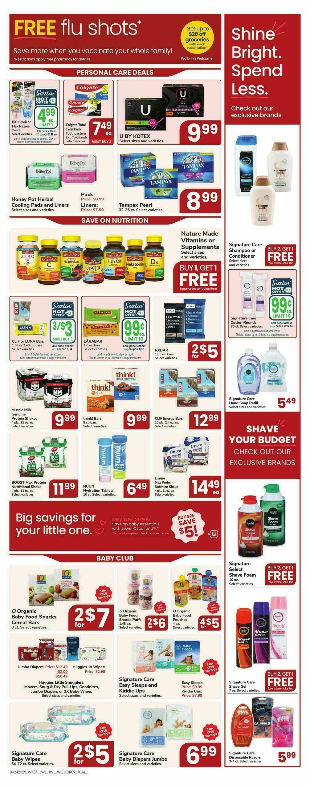 Jewel Osco Weekly Ad from September 24