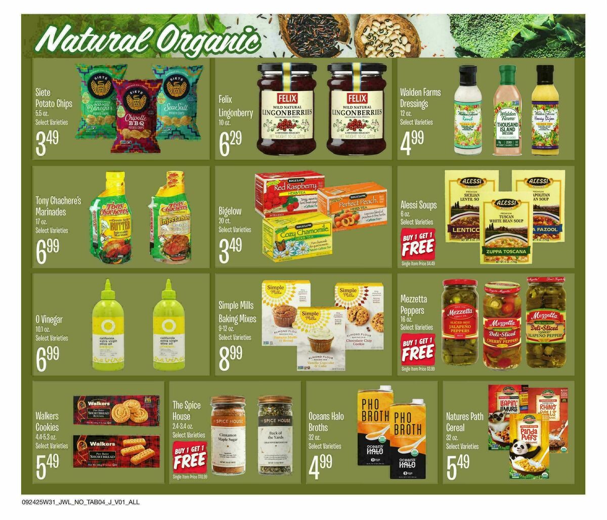 Jewel Osco Organics Guide Weekly Ad from September 24