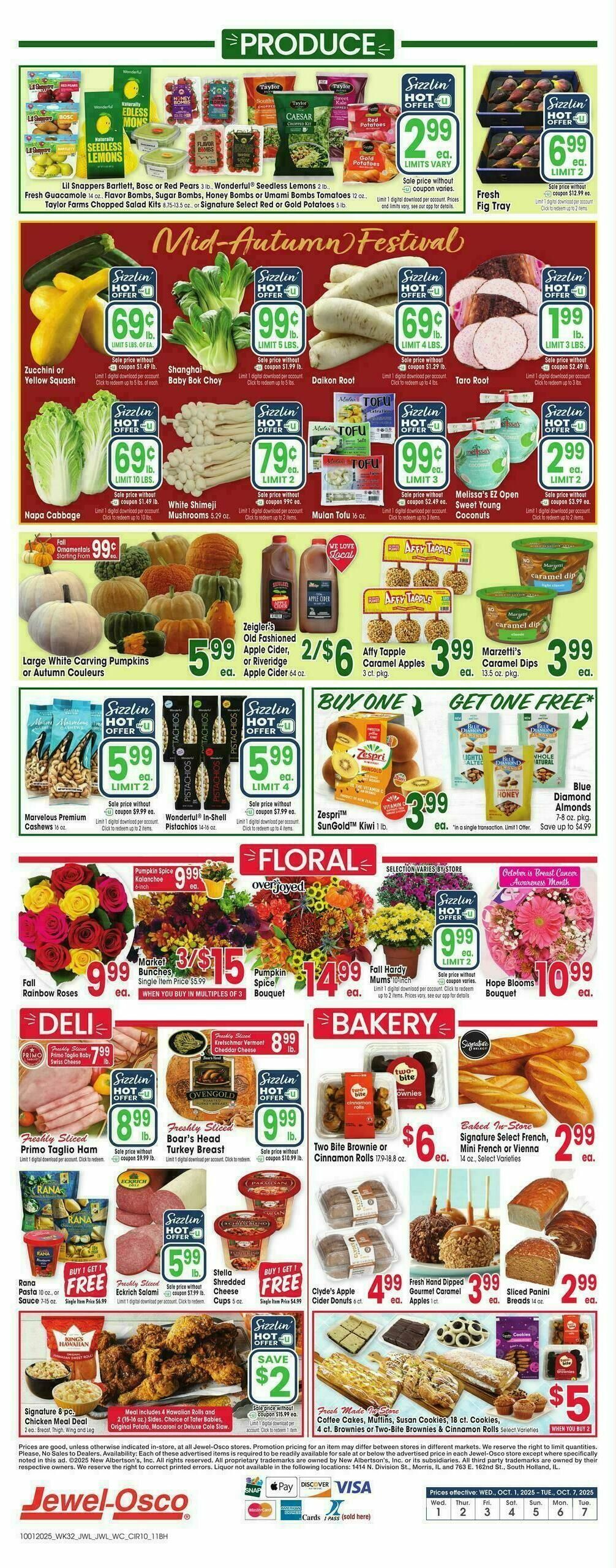 Jewel Osco Weekly Ad from October 1
