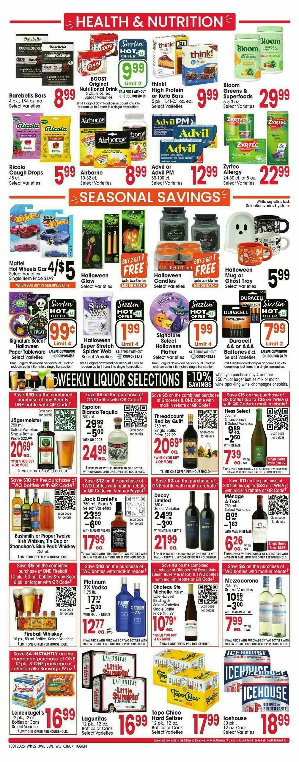 Jewel Osco Weekly Ad from October 1
