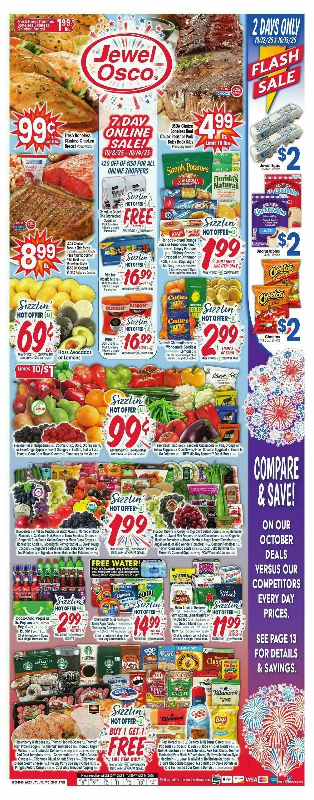 Jewel Osco Weekly Ad from October 8