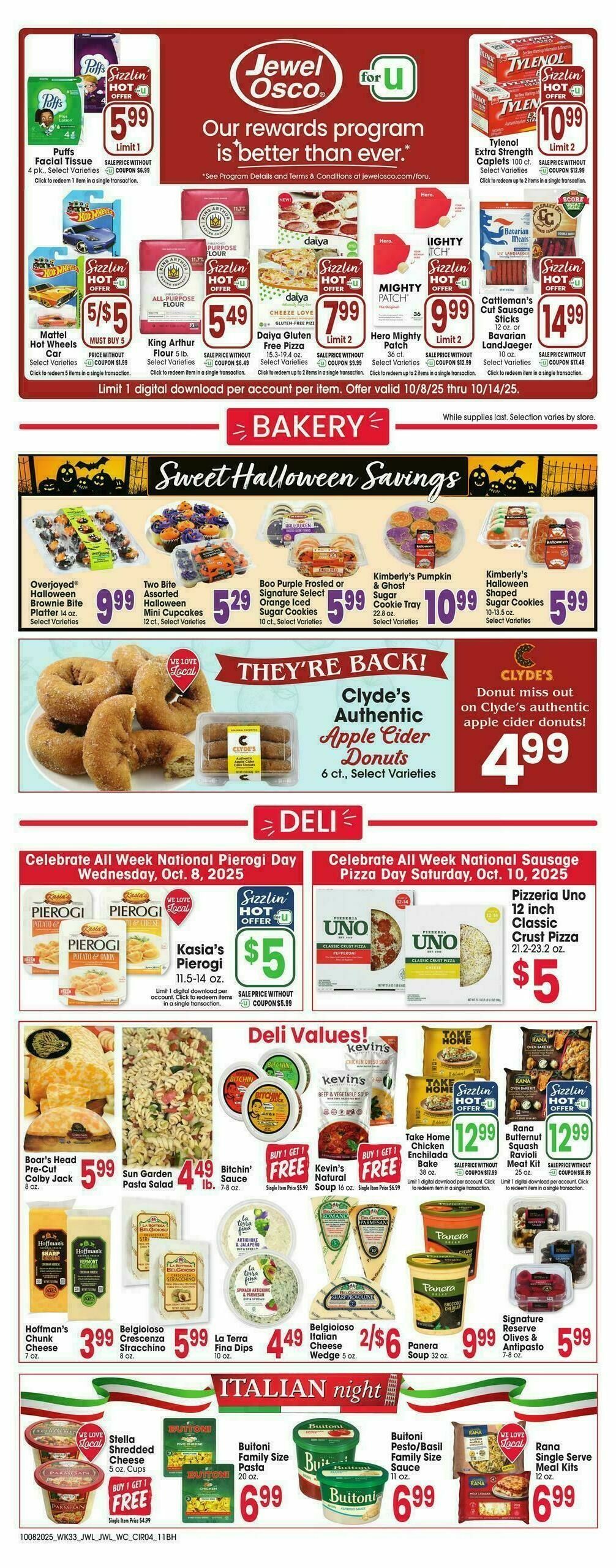 Jewel Osco Weekly Ad from October 8