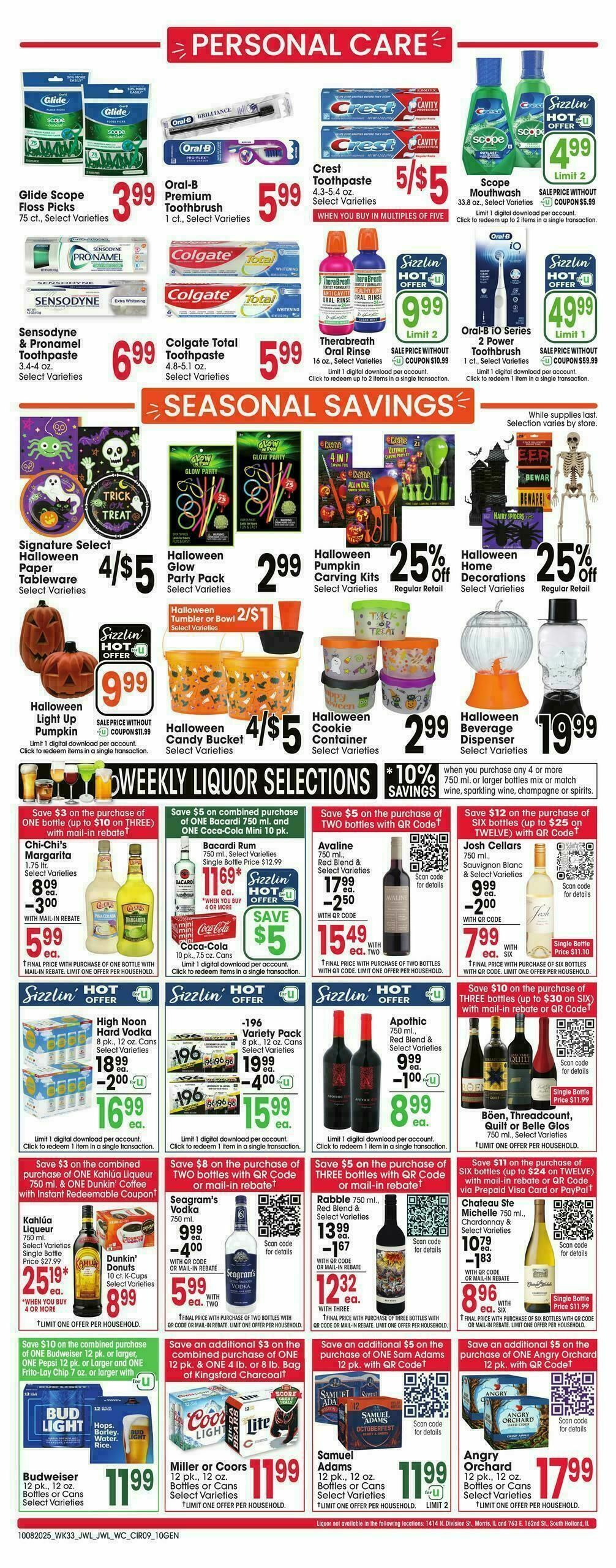 Jewel Osco Weekly Ad from October 8