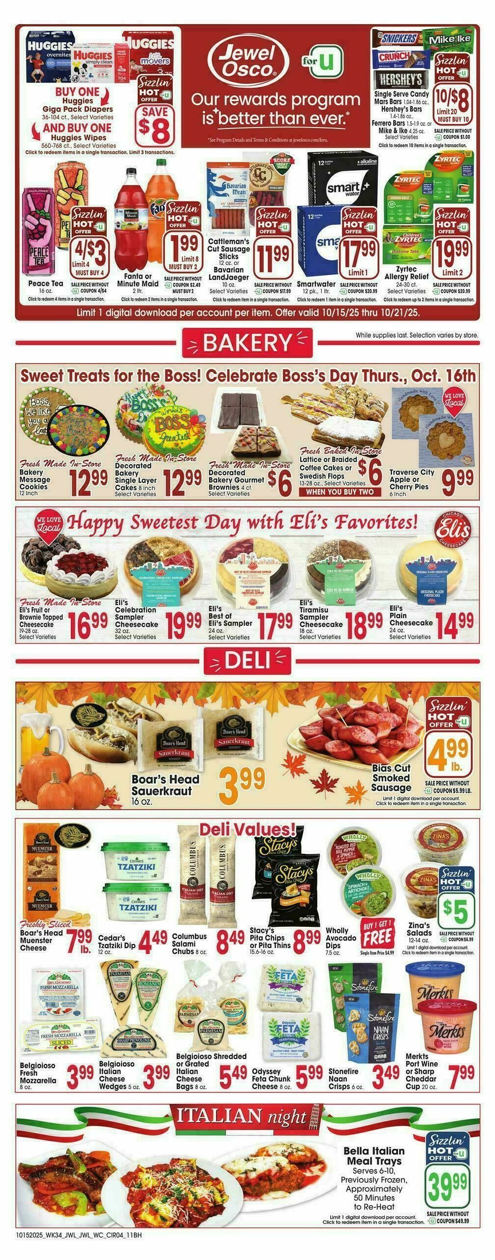 Jewel Osco Weekly Ad from October 15