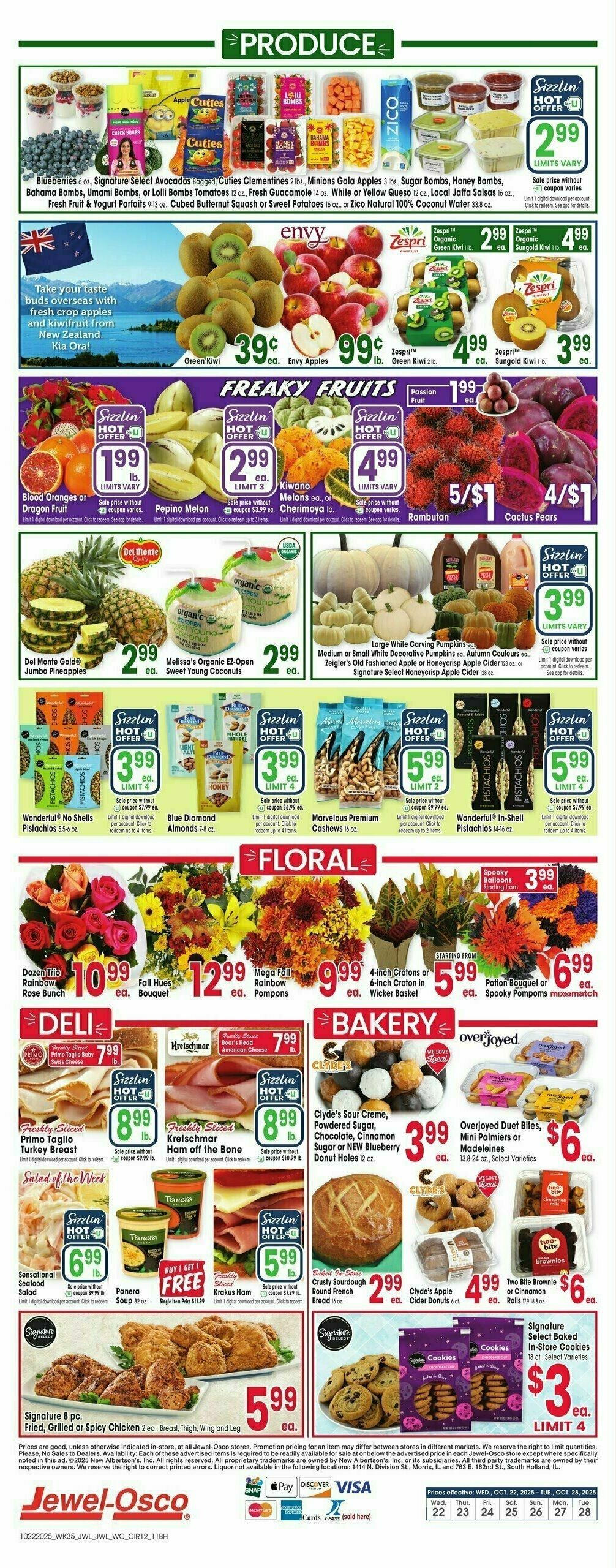Jewel Osco Weekly Ad from October 22