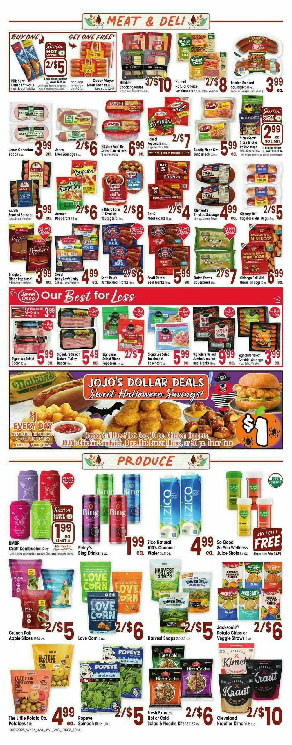 Jewel Osco Weekly Ad from October 29
