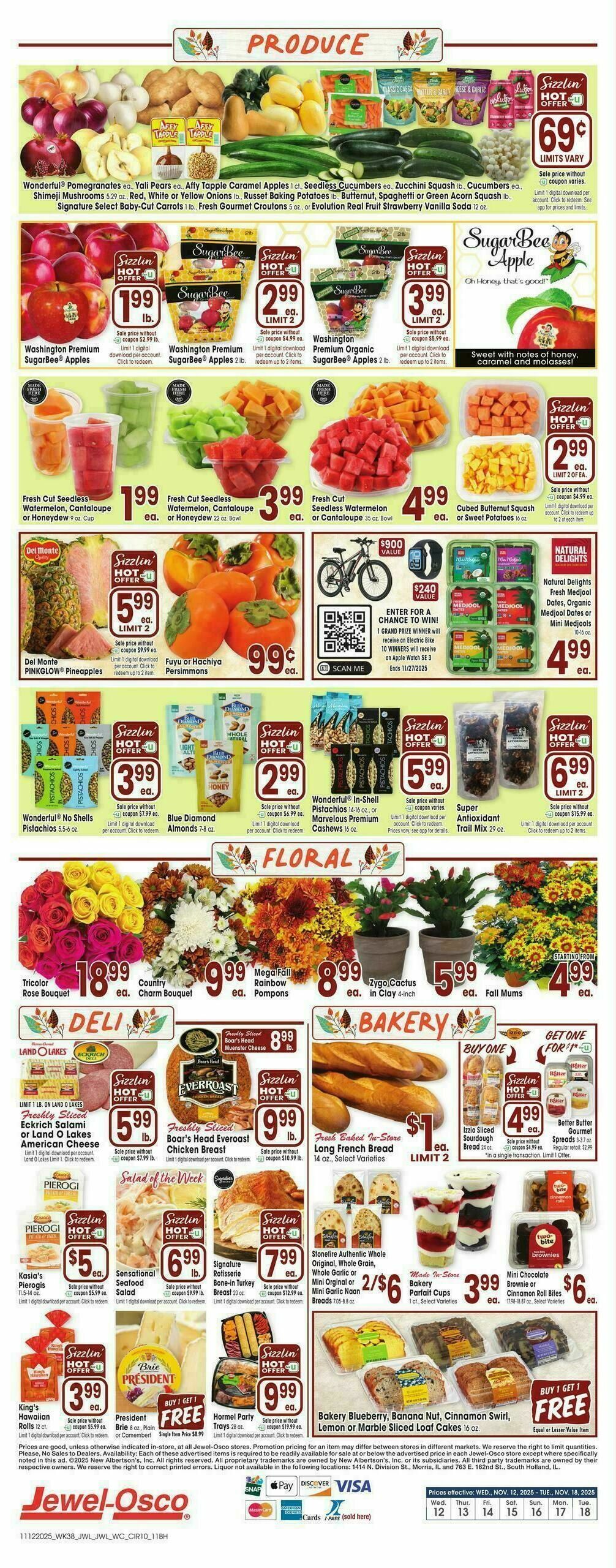 Jewel Osco Weekly Ad from November 12
