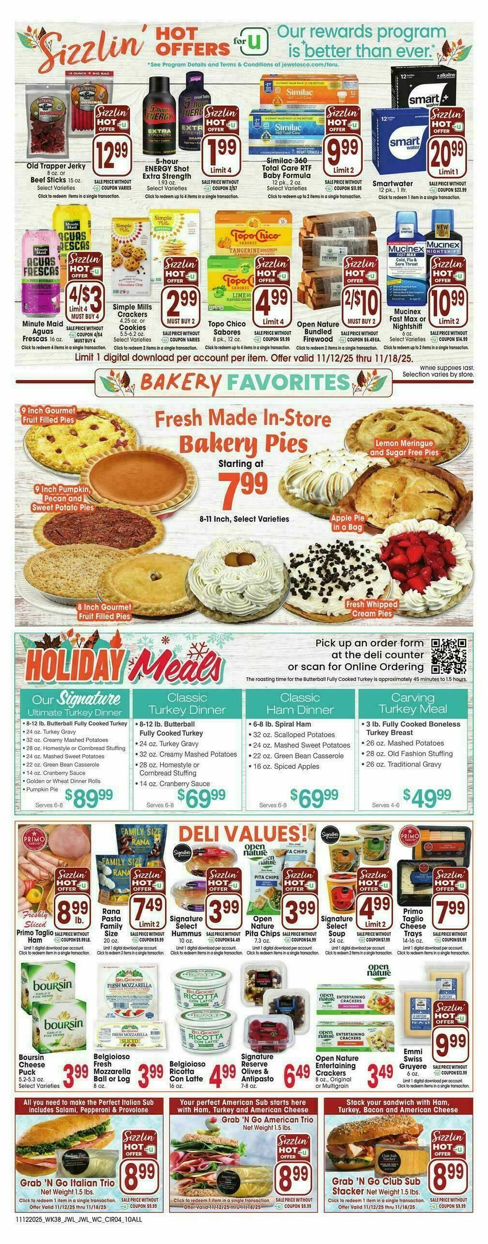 Jewel Osco Weekly Ad from November 12