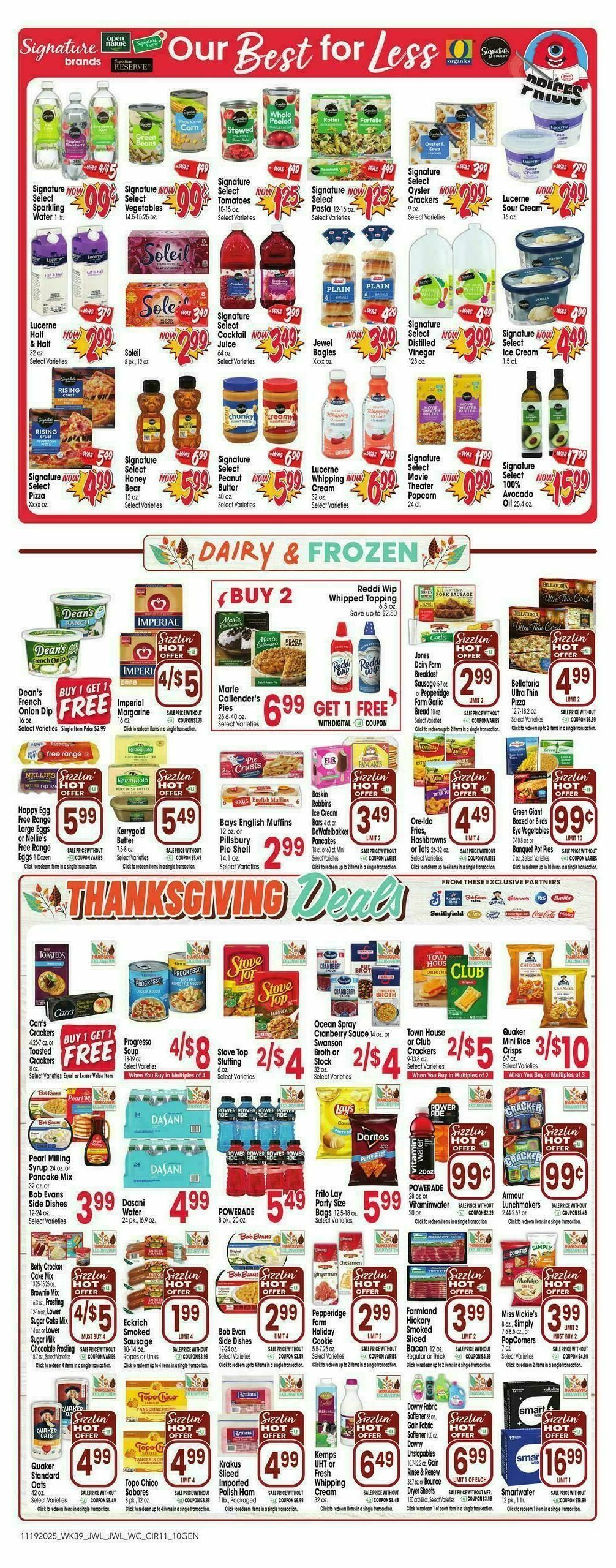 Jewel Osco Weekly Ad from November 19
