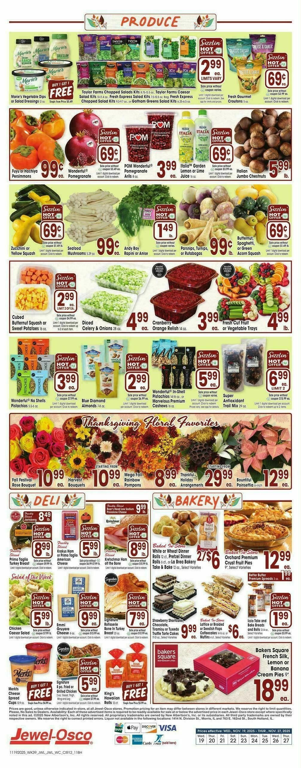 Jewel Osco Weekly Ad from November 19