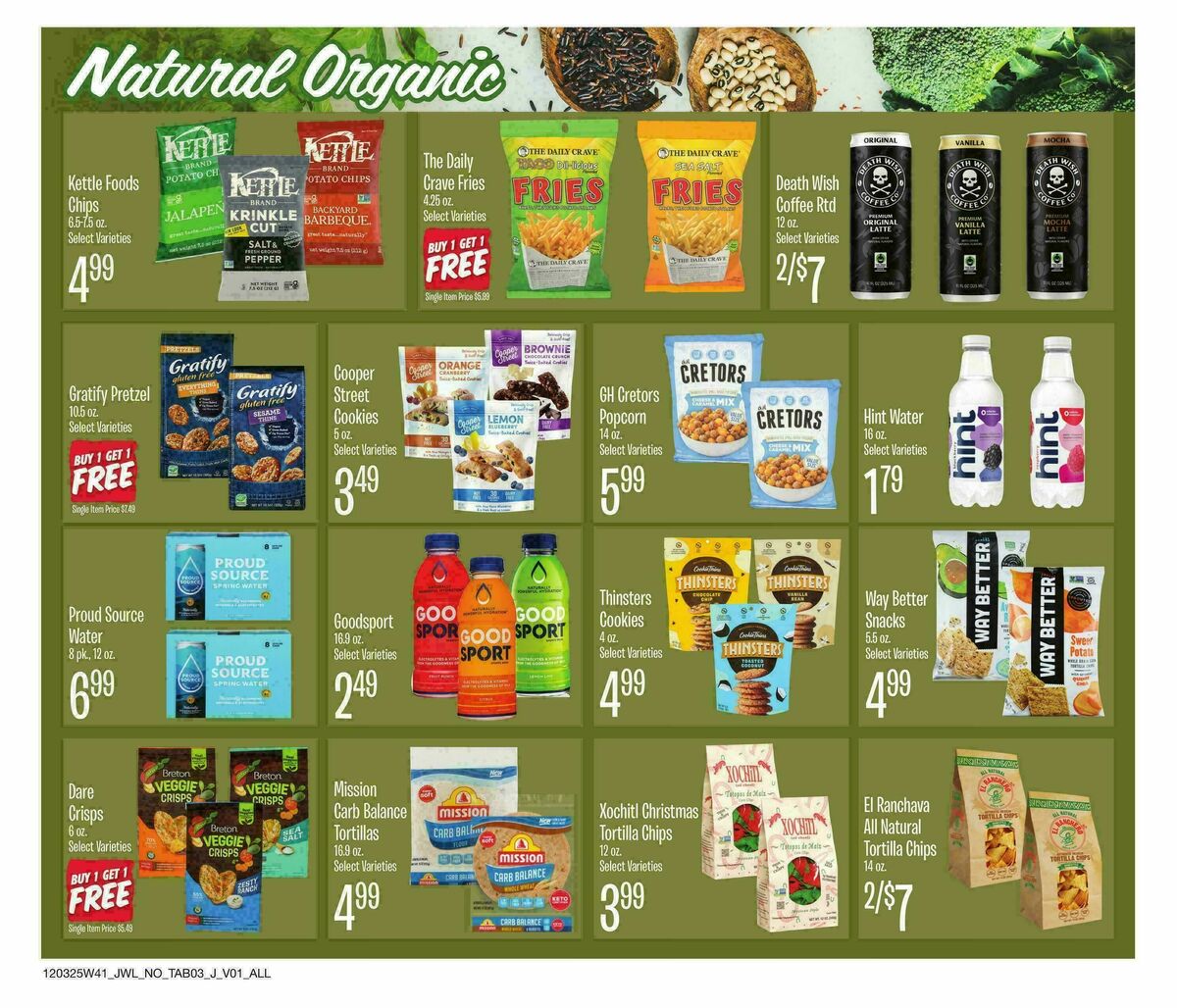 Jewel Osco Organics Guide Weekly Ad from December 3